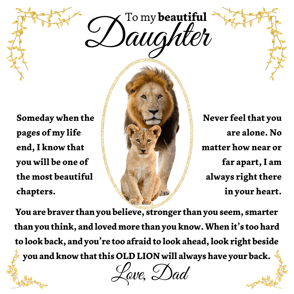 Beautiful "This Old Lion" Gold Love Knot Necklace