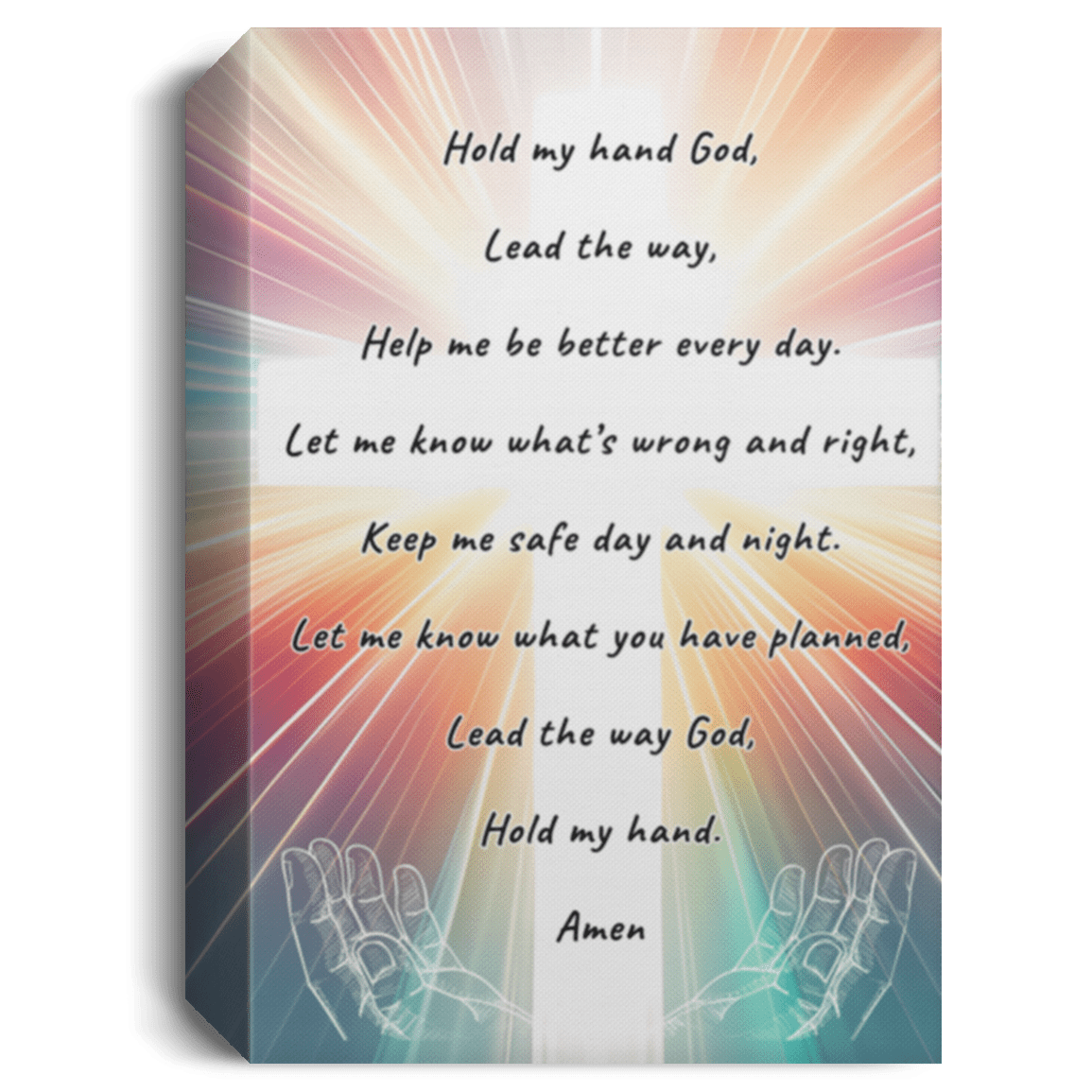 Christian Child's Prayer Canvas Wall Art