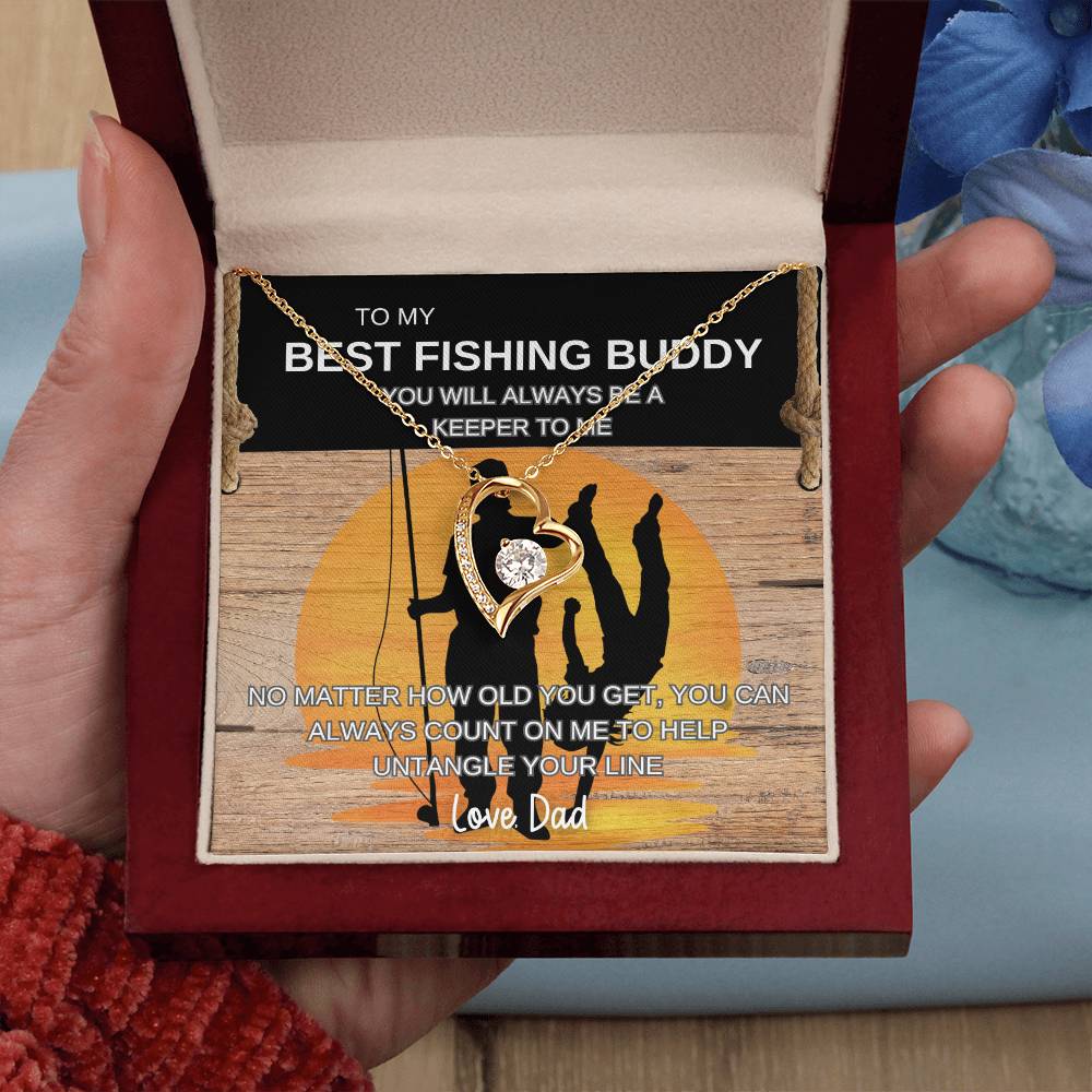 To My Best Fishing Buddy | Forever Love Necklace