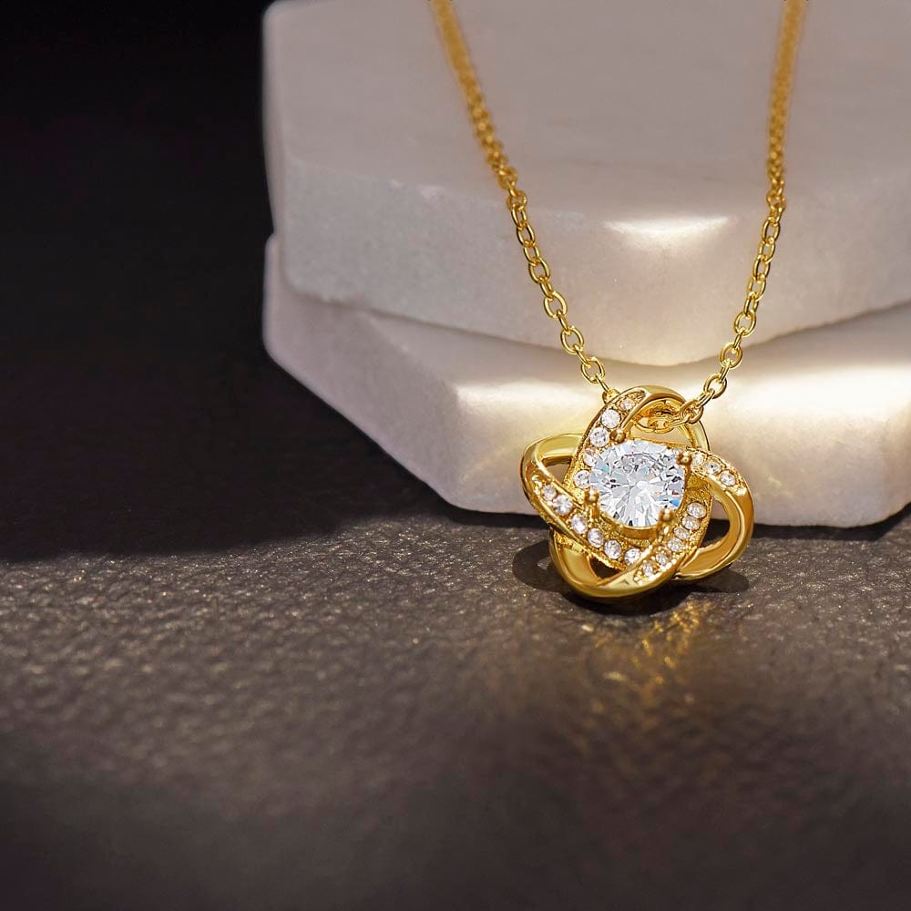 To My Soulmate - Gold LoveKnot Necklace - DD030