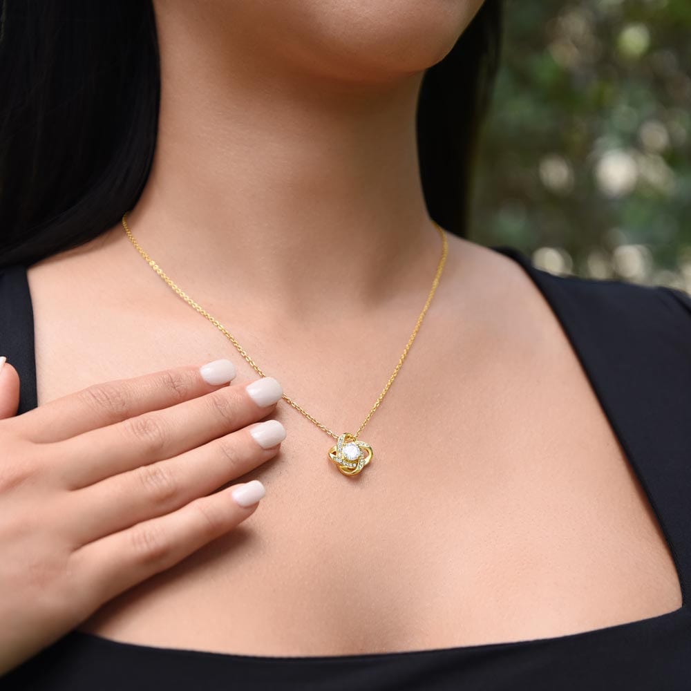 Beautiful "This Old Lion" Gold Knot Necklace