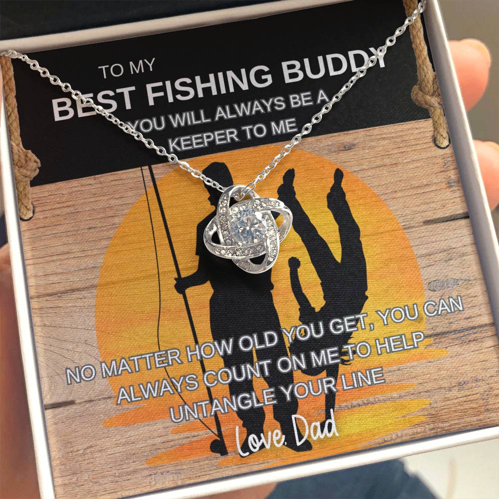 To My Best Fishing Buddy | LoveKnot Necklace