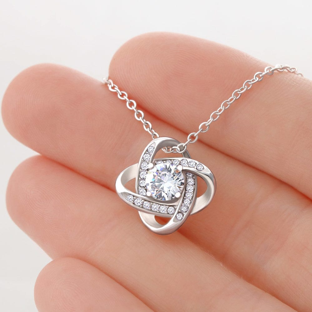 14k White Gold or 18k Yellow Gold | To My Mommy | Love Knot Necklace