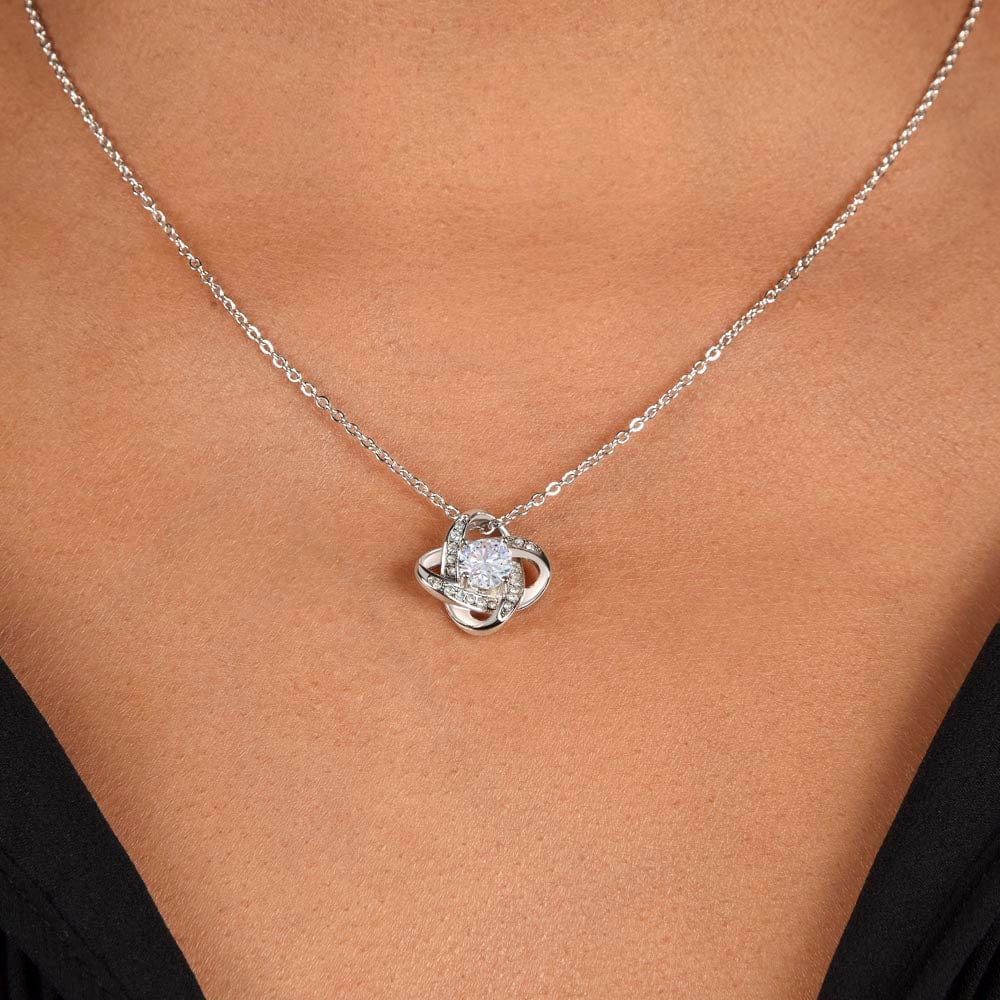 14k White Gold or 18k Yellow Gold | To My Mommy | Love Knot Necklace