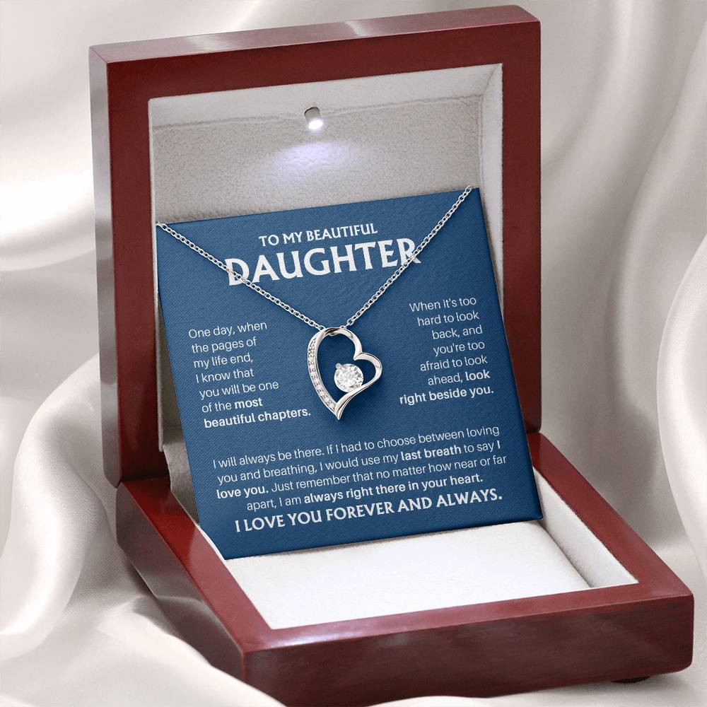 To My Beautiful Daughter - Most Beautiful Chapters Forever Love Necklace Set