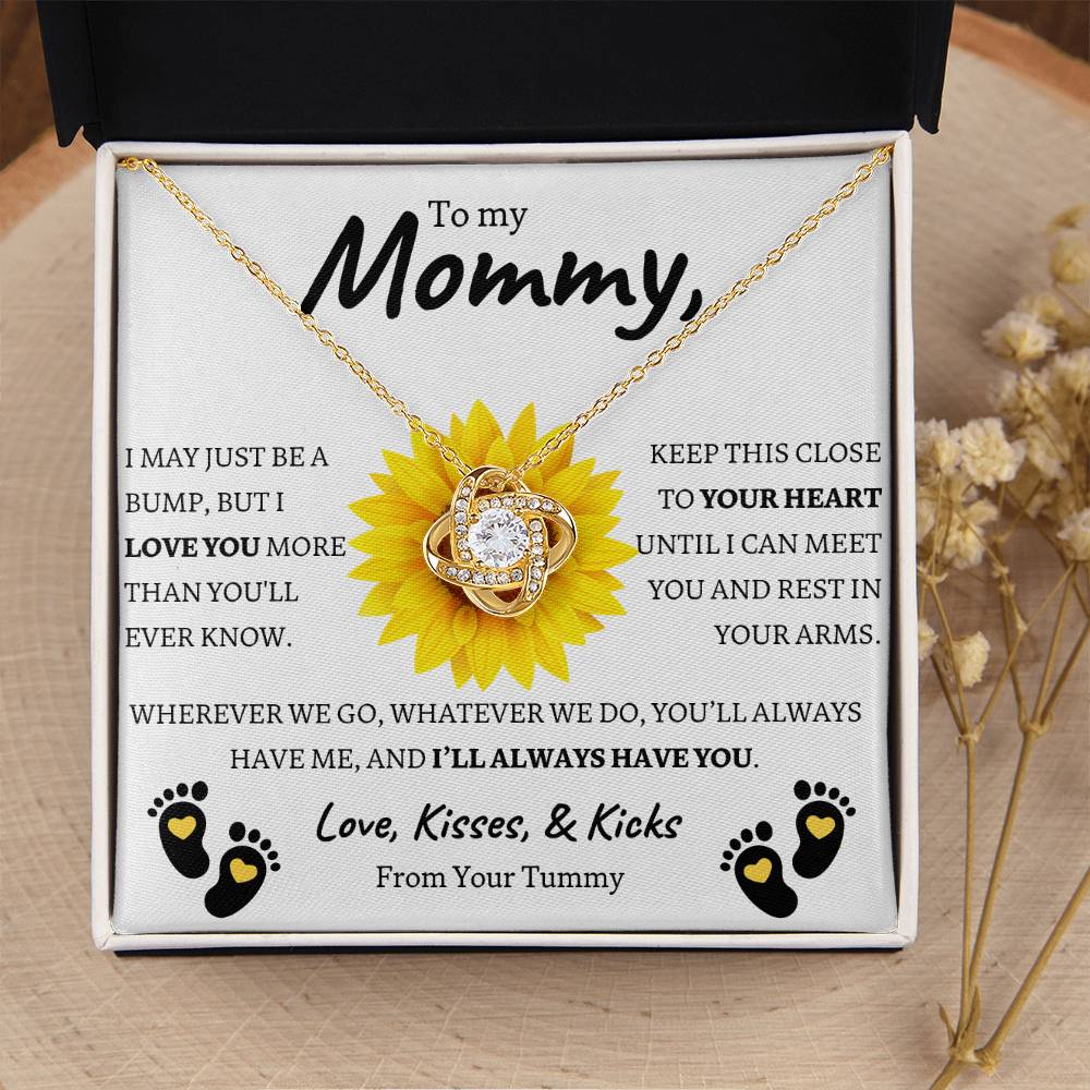 Baby's Gift To Mom "I'll Always Have You" LoveKnot Necklace