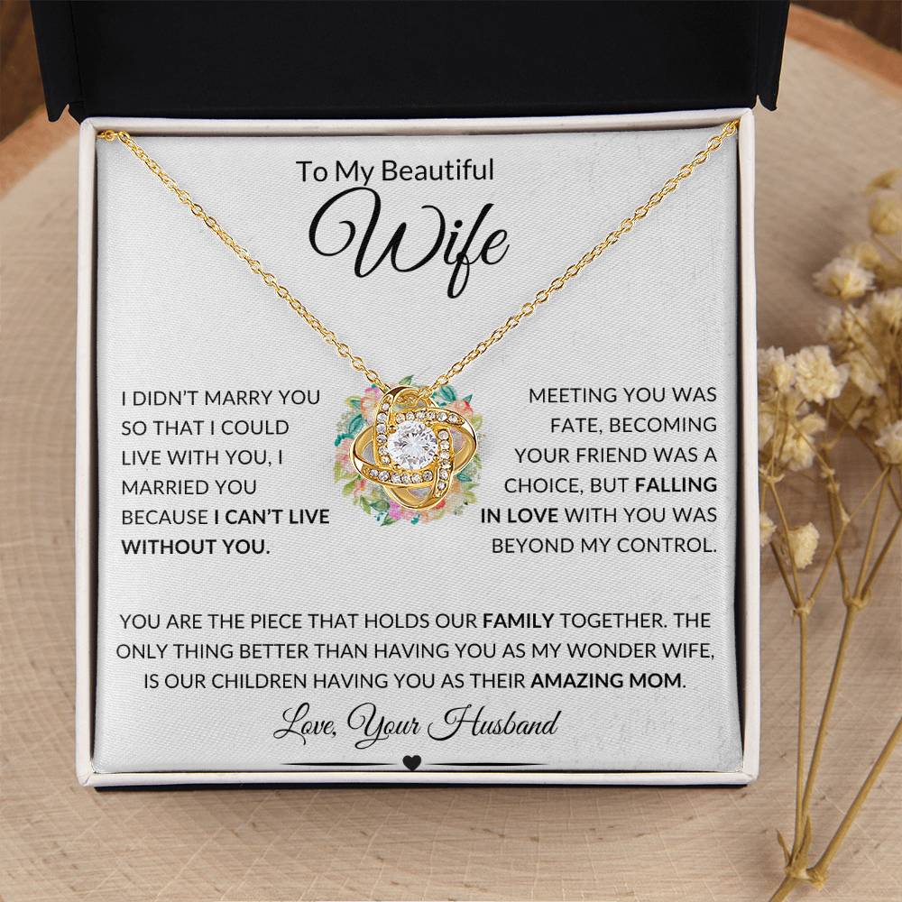 Beautiful Gift For Wife "Meeting You Was Fate Mother's Day" Necklace