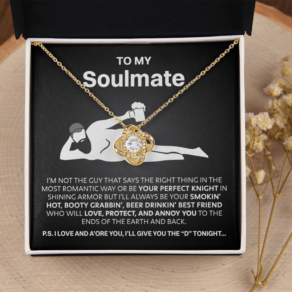 To My Soulmate - Brewing Romance Love Knot Necklace Set