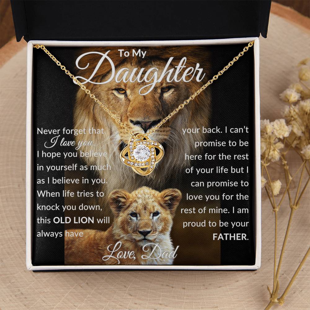 To My Daughter - Proud Of You - Gold/White Gold Necklace