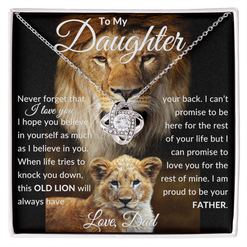 To My Daughter - Proud Of You - Gold/White Gold Necklace