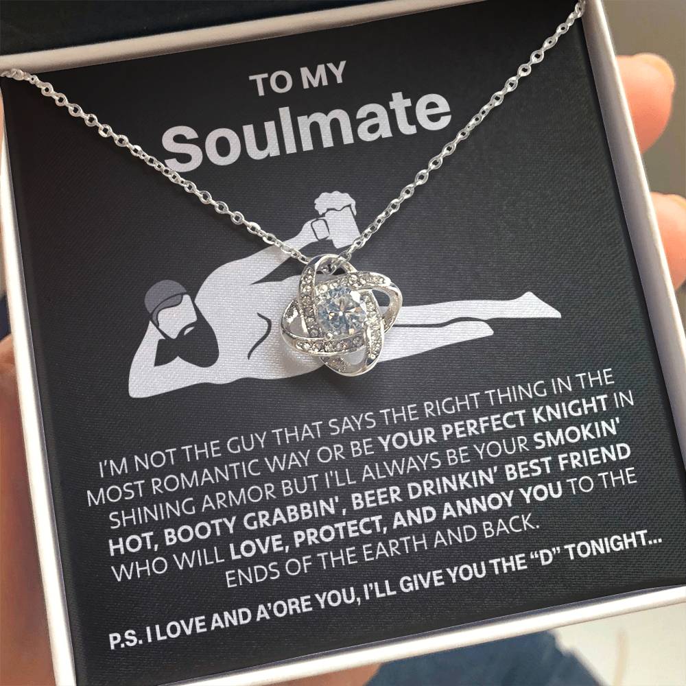 To My Soulmate - Brewing Romance Love Knot Necklace Set