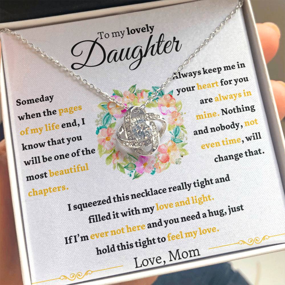 To My Lovely Daughter | LoveKnot Necklace