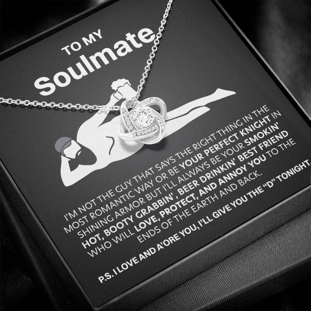 To My Soulmate - Brewing Romance Love Knot Necklace Set