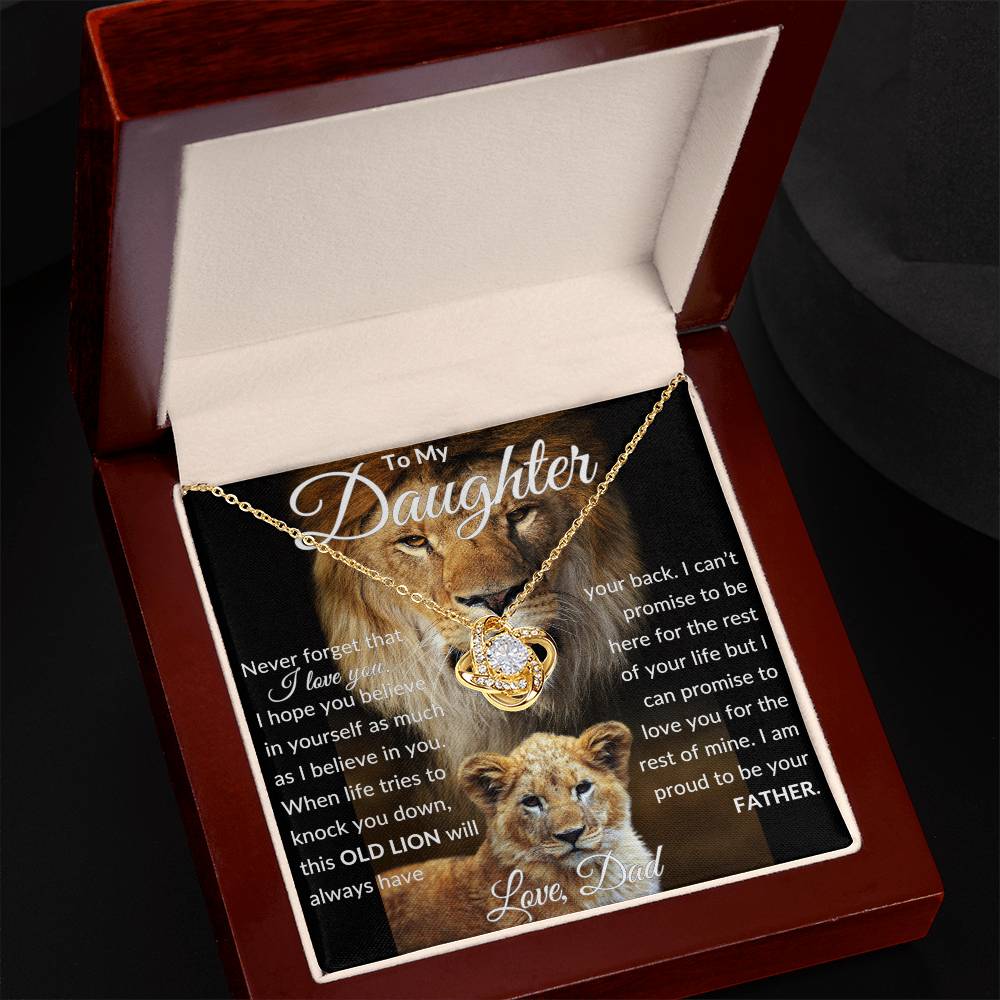 To My Daughter - Proud Of You - Gold/White Gold Necklace