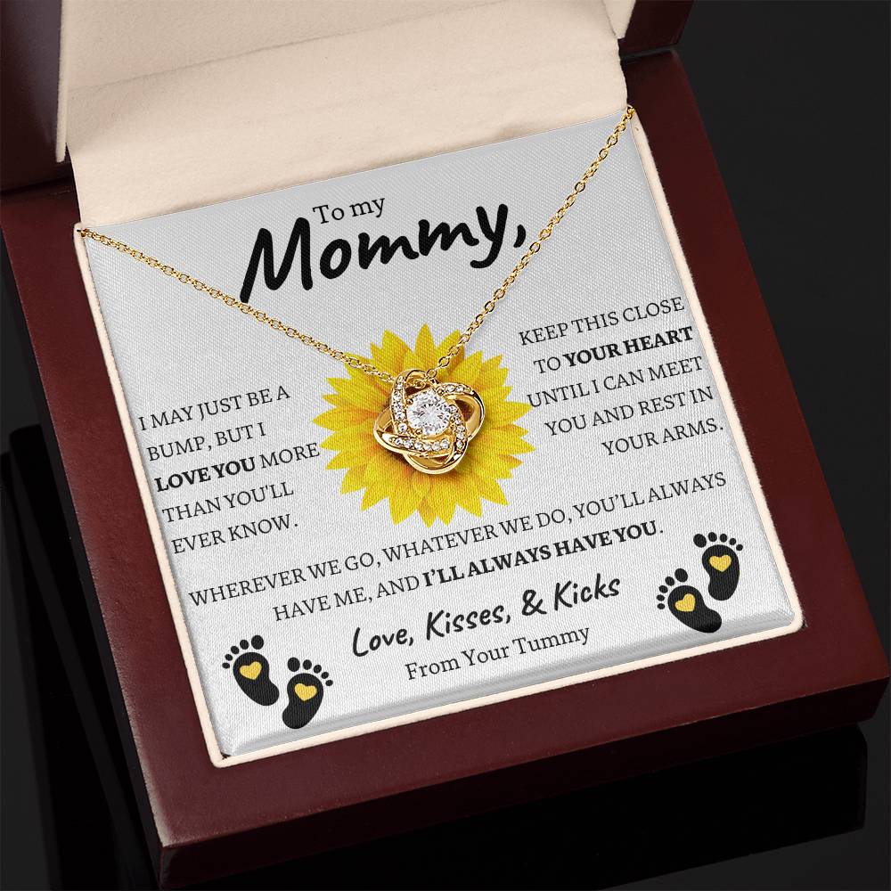 Baby's Gift To Mom "I'll Always Have You" LoveKnot Necklace