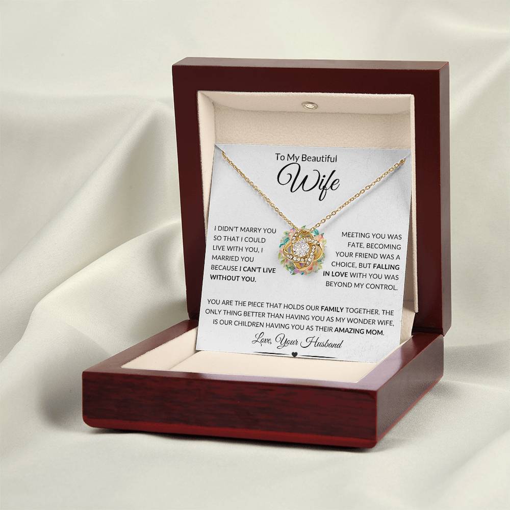 Beautiful Gift For Wife "Meeting You Was Fate Mother's Day" Necklace