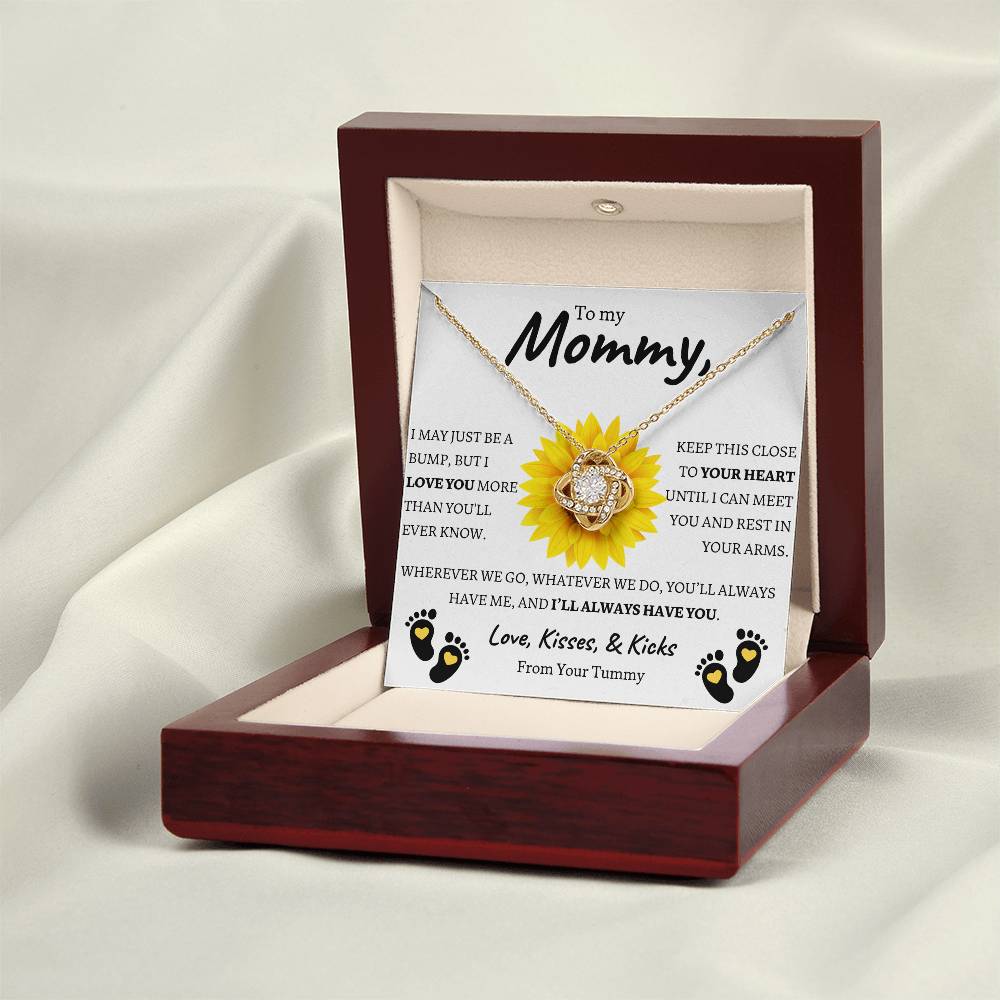 Baby's Gift To Mom "I'll Always Have You" LoveKnot Necklace