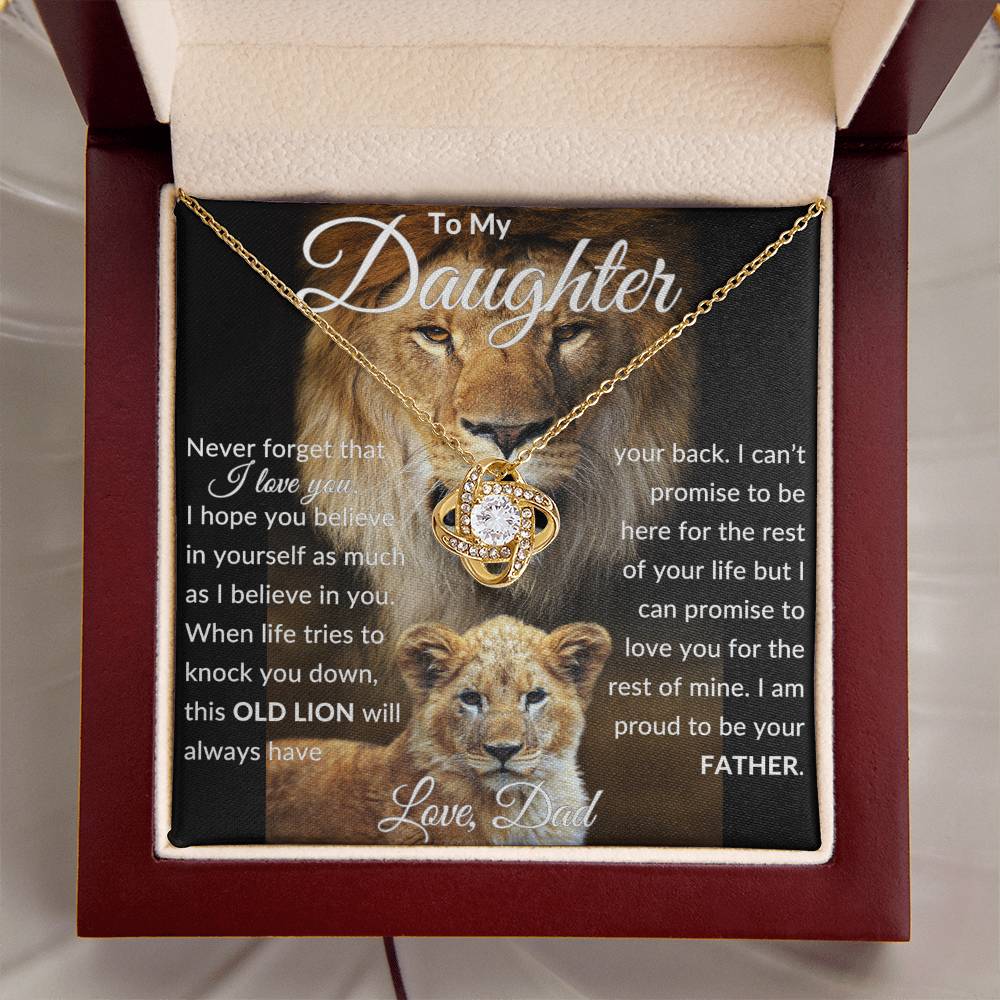 To My Daughter - Proud Of You - Gold/White Gold Necklace