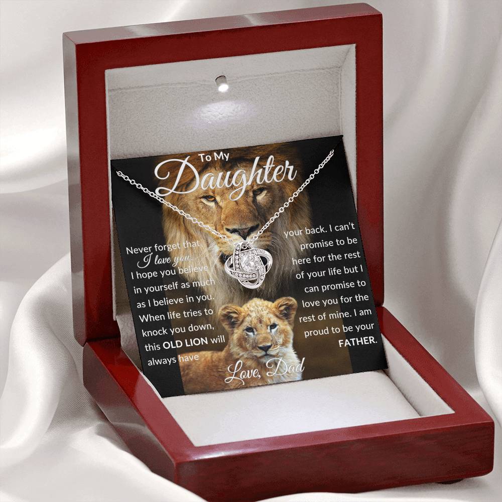 To My Daughter - Proud Of You - Gold/White Gold Necklace