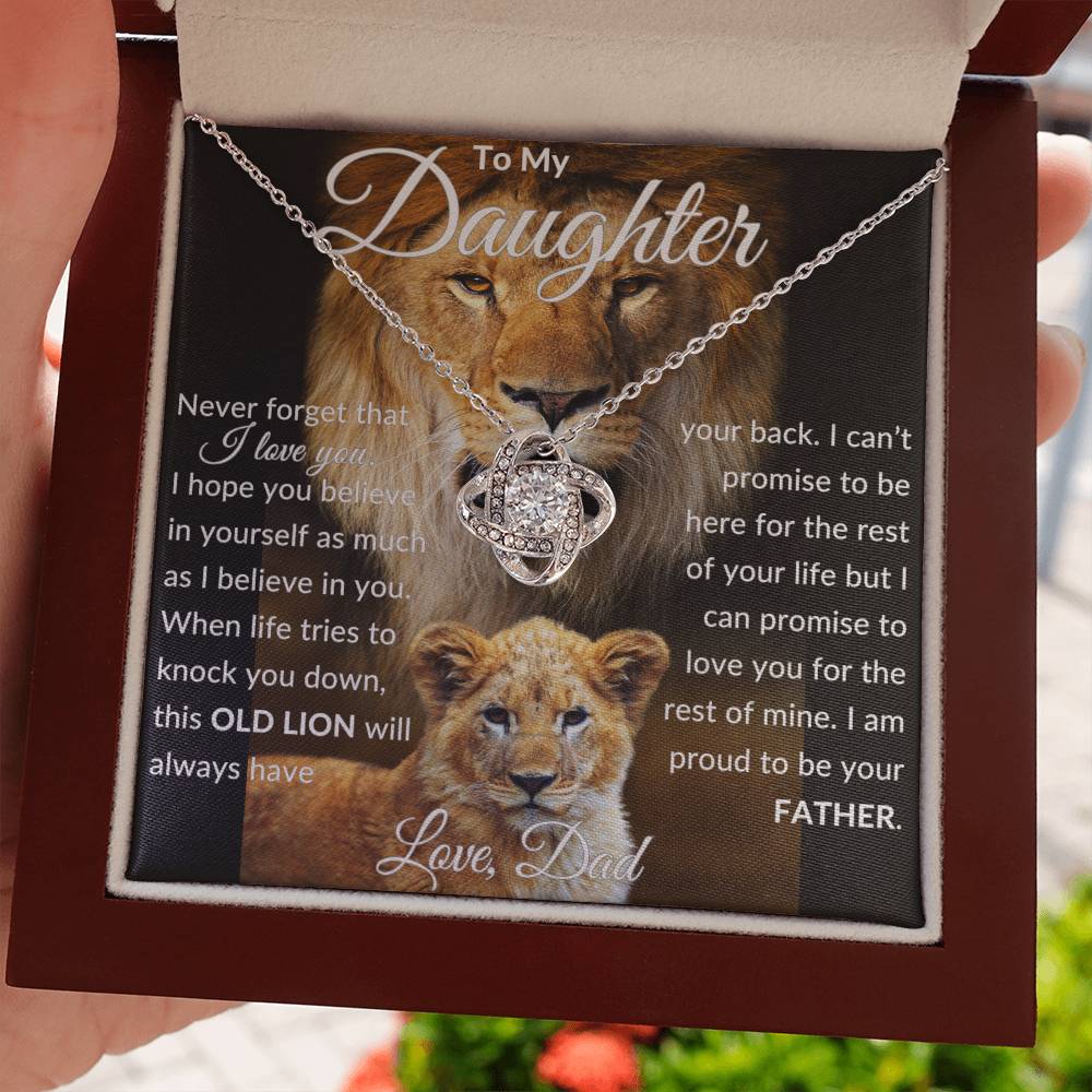 To My Daughter - Proud Of You - Gold/White Gold Necklace