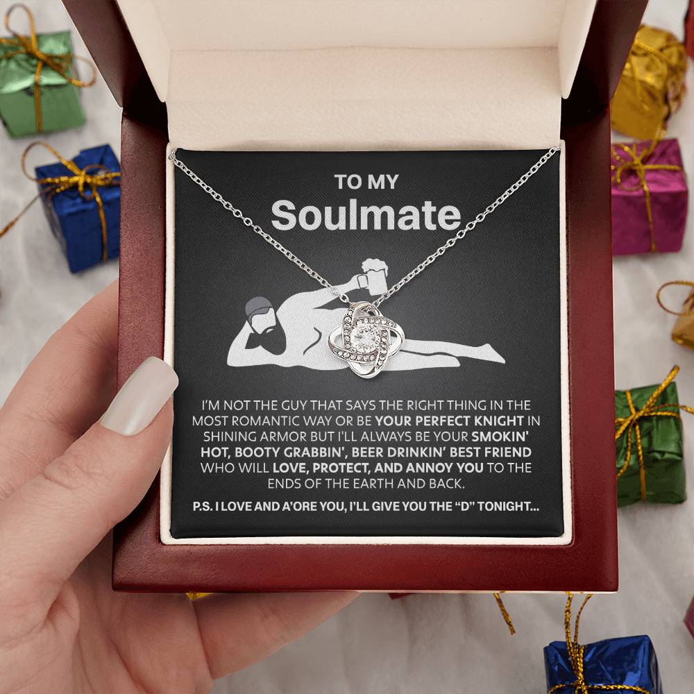 To My Soulmate - Brewing Romance Love Knot Necklace Set