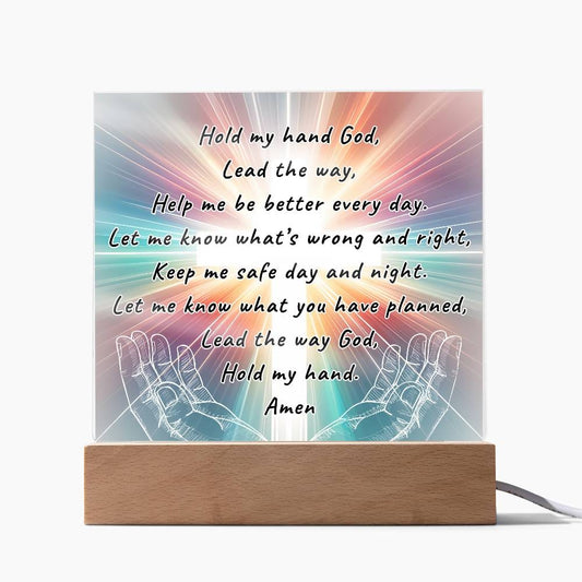Christian "Divine Illumination" Child's Prayer Artistic Night Light (Multicolor light modes + Dimmable)