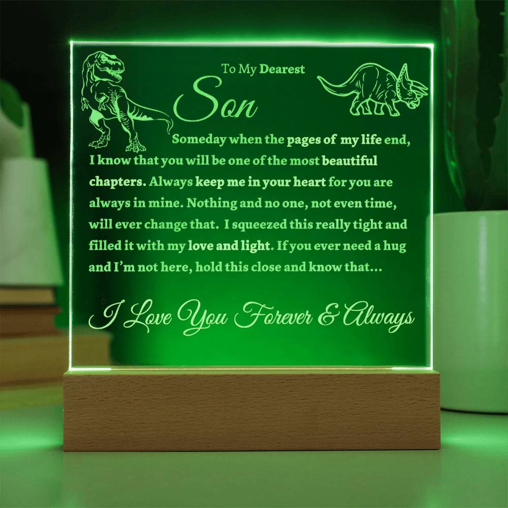 Beautiful Son Gift "Dinosaur Explorer" Acrylic Night Light