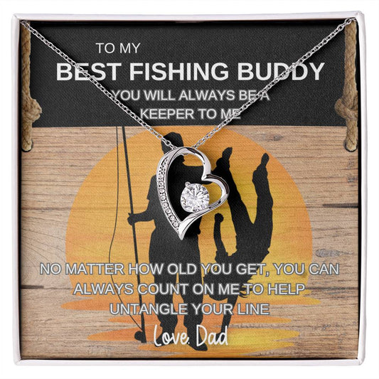 To My Best Fishing Buddy | Forever Love Necklace
