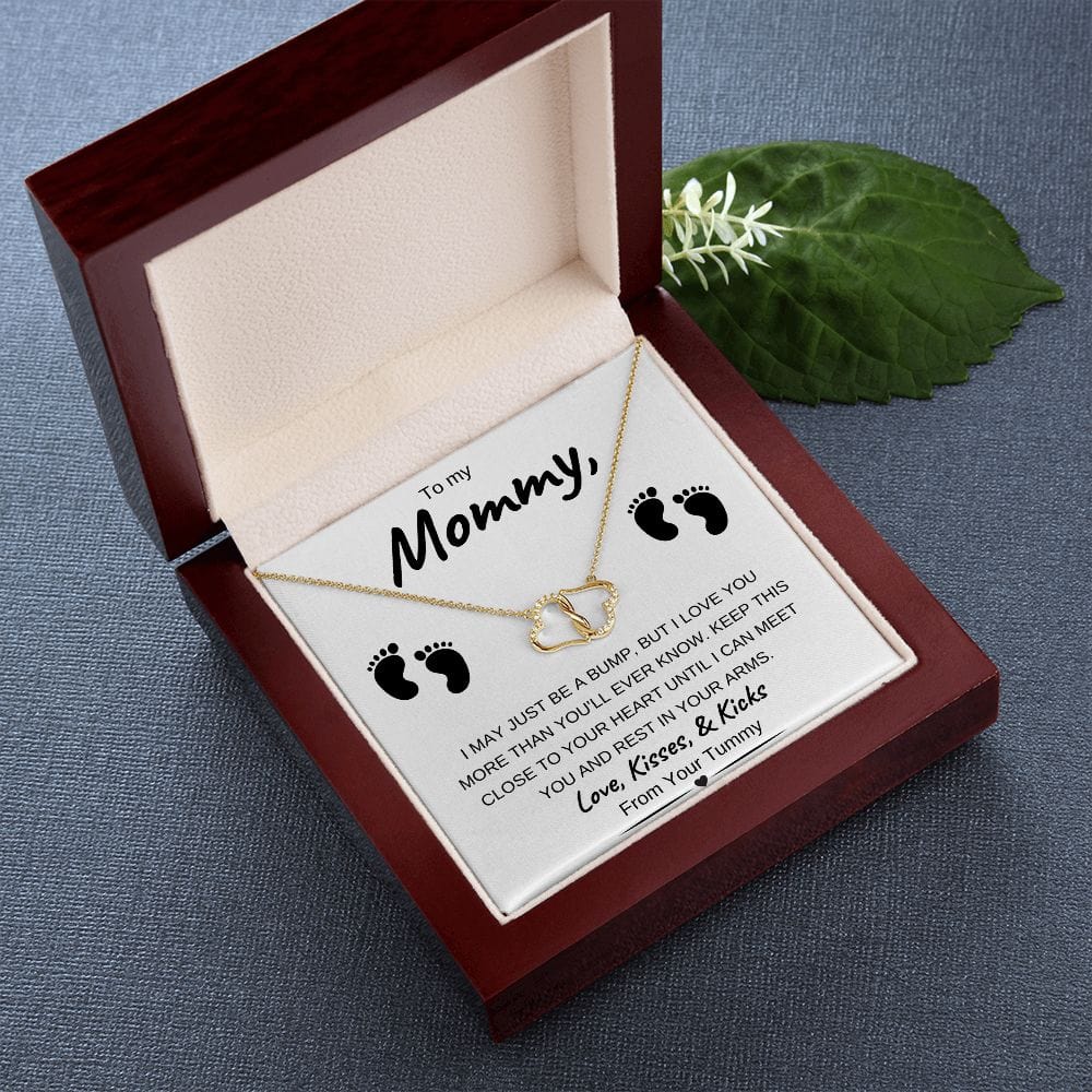 Solid 10k Gold & Diamond | To My Mommy | Everlasting Love Necklace