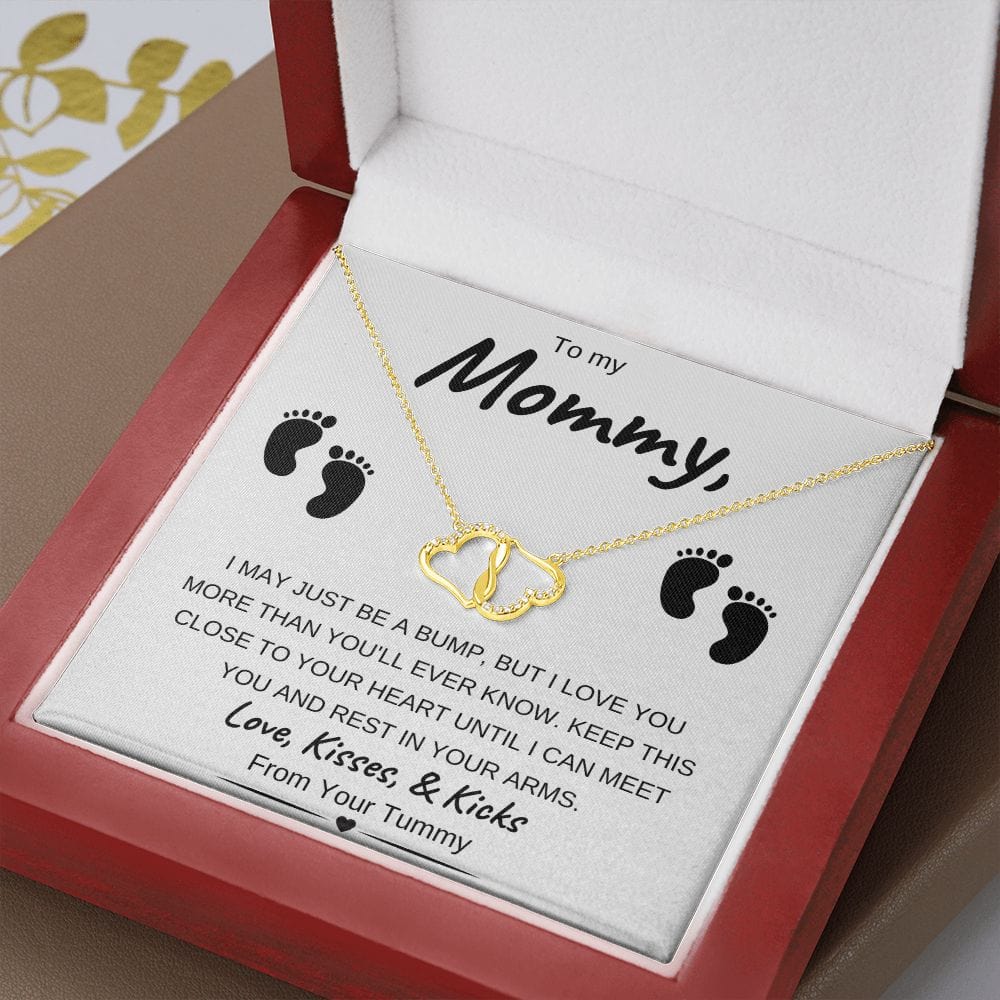 Solid 10k Gold & Diamond | To My Mommy | Everlasting Love Necklace