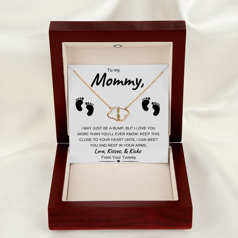 Solid 10k Gold & Diamond | To My Mommy | Everlasting Love Necklace